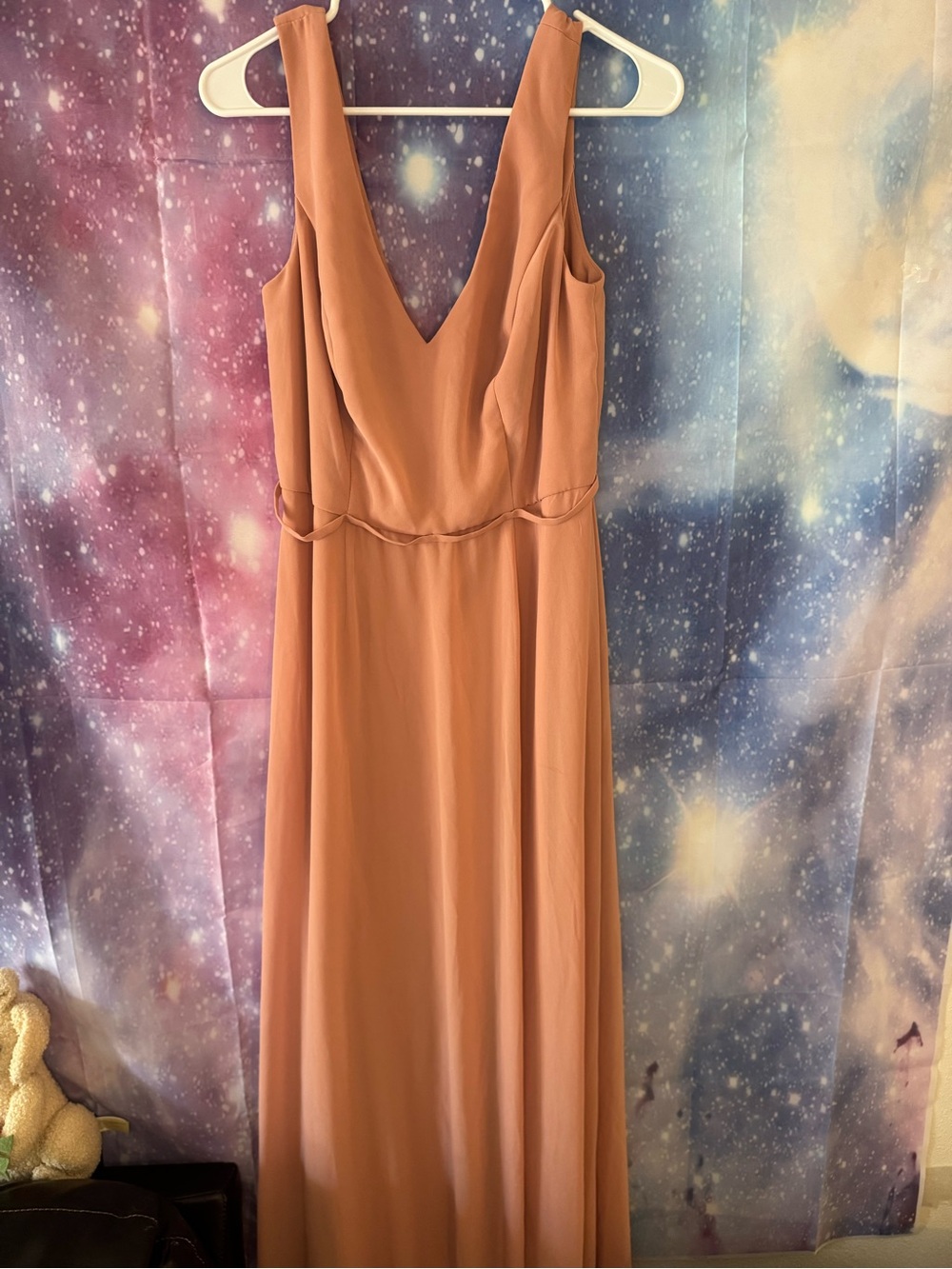 David’s bridal bridesmaid dress desert coral